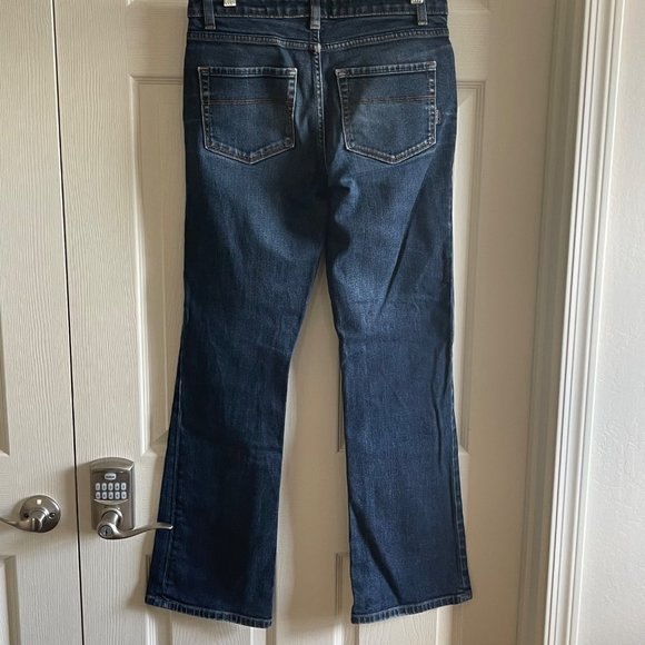 Patagonia Women's Dark Denim Flare Cut Jeans Organic Cotton Size 27 Outdoors - Picture 2 of 9